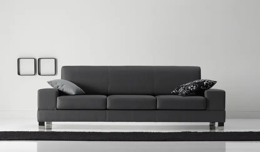 Sofá, aconchego, elegância, sala de estar, escolha.