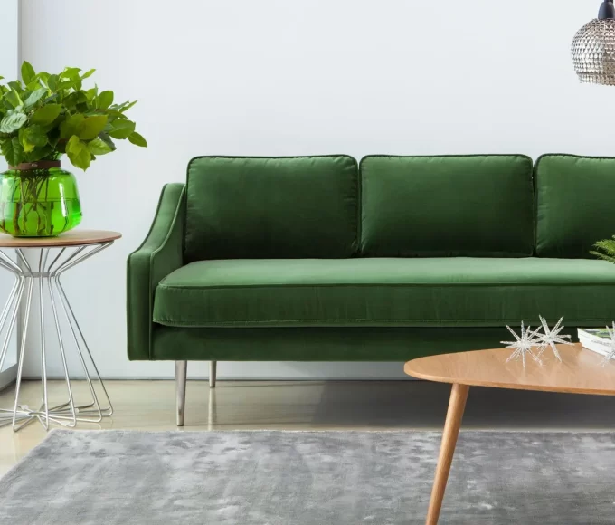 Sofá, peça central, aconchego, elegância, sala de estar.