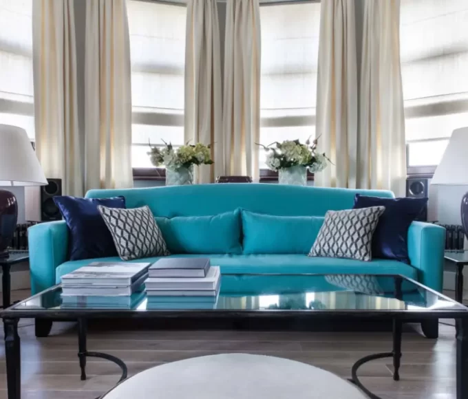 Sofá sofisticado, conforto, estilo, sala de estar, escolha.