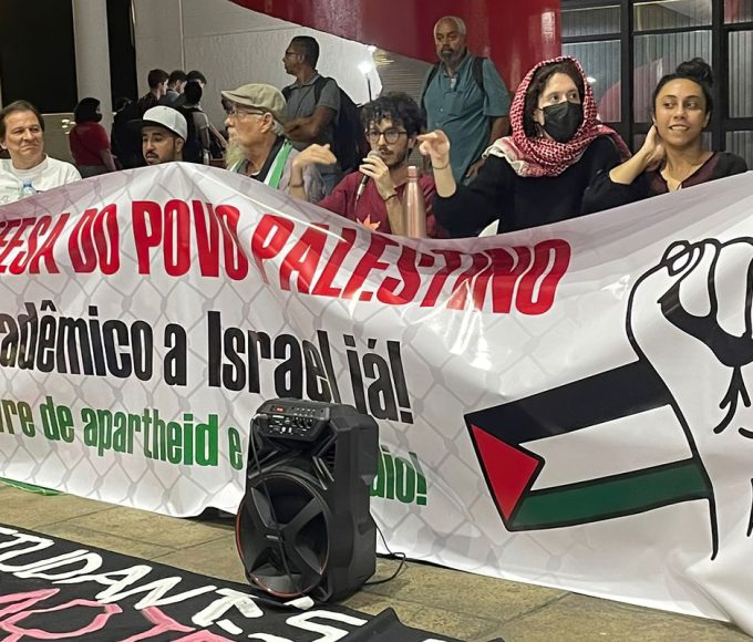 Protesto pro Palestina agita campus da USP