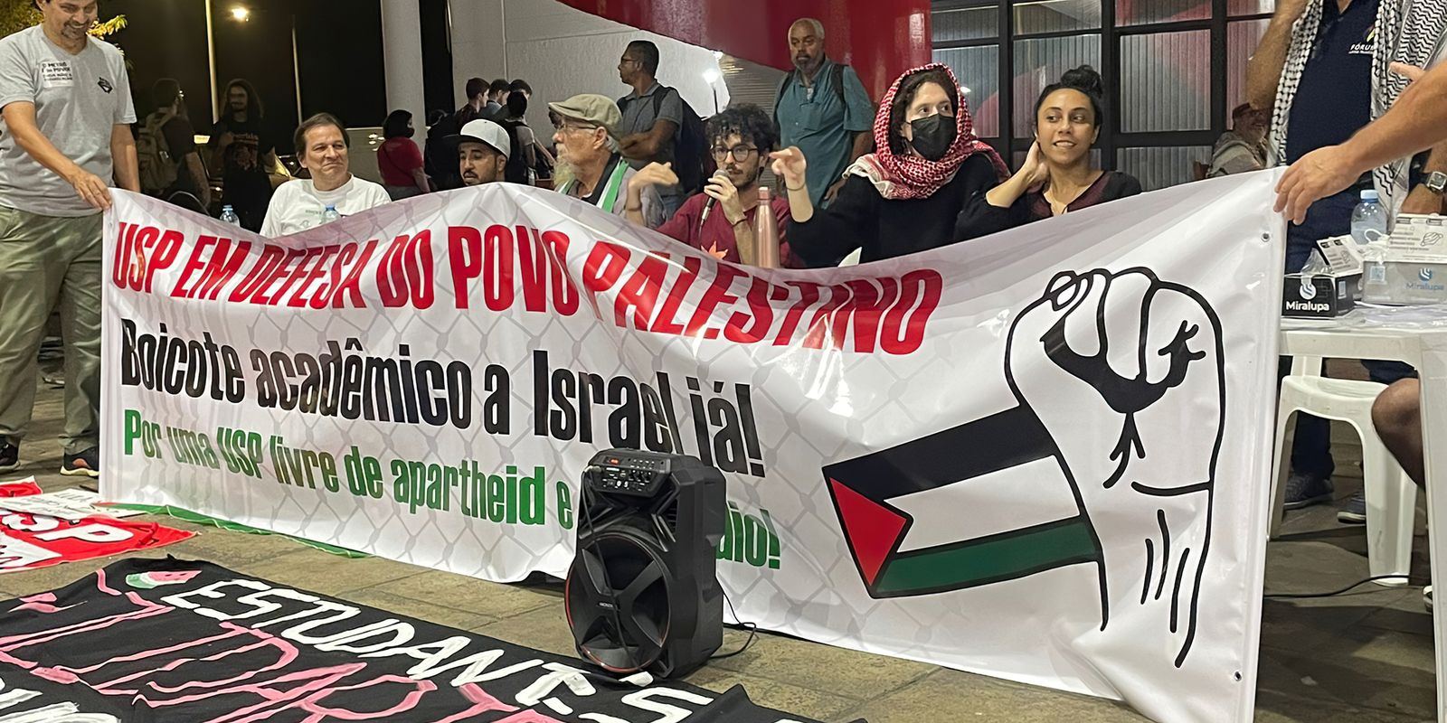 Protesto pro Palestina agita campus da USP